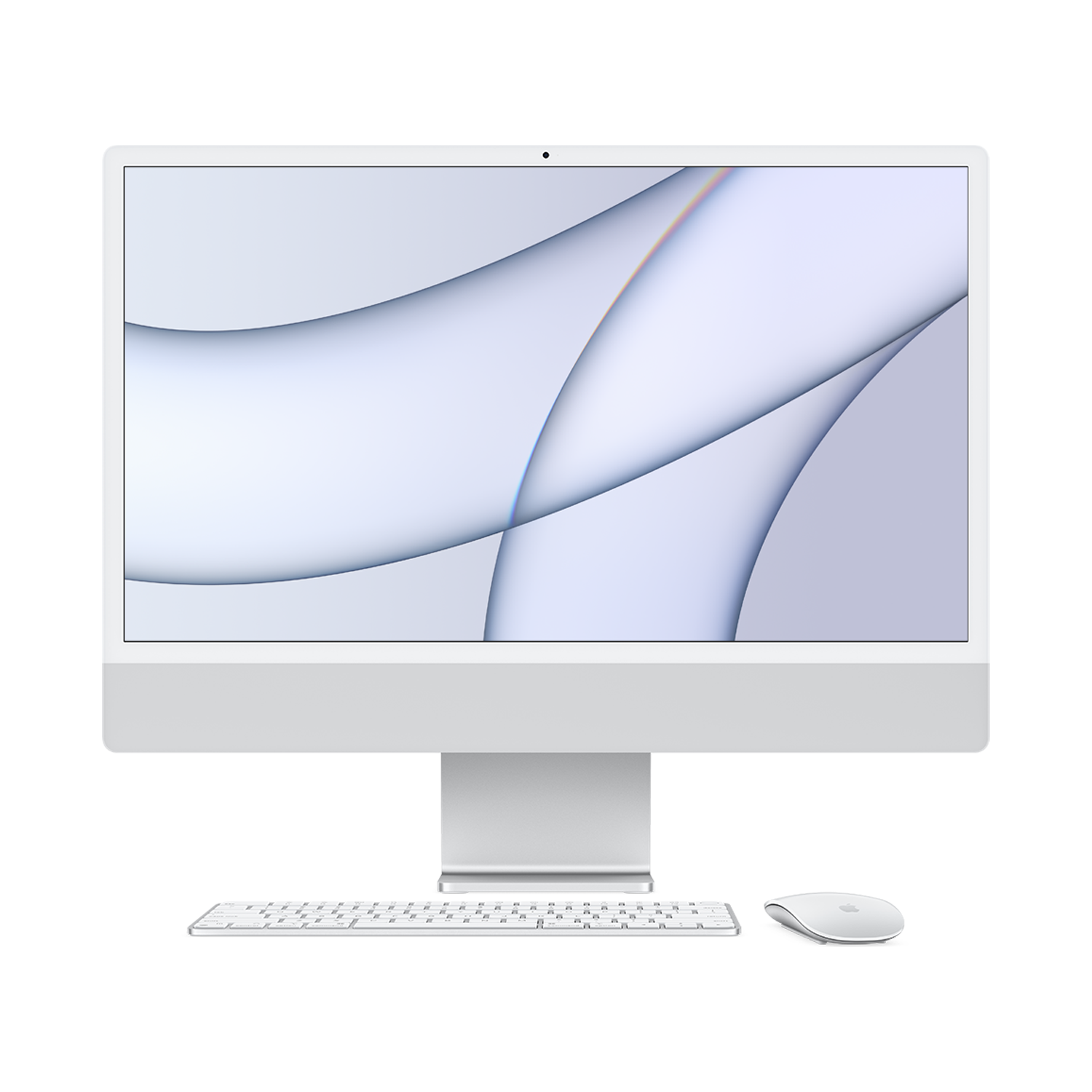 iMac 24 inch M1 in Silver with Magic Keyboard and Mouse (main)